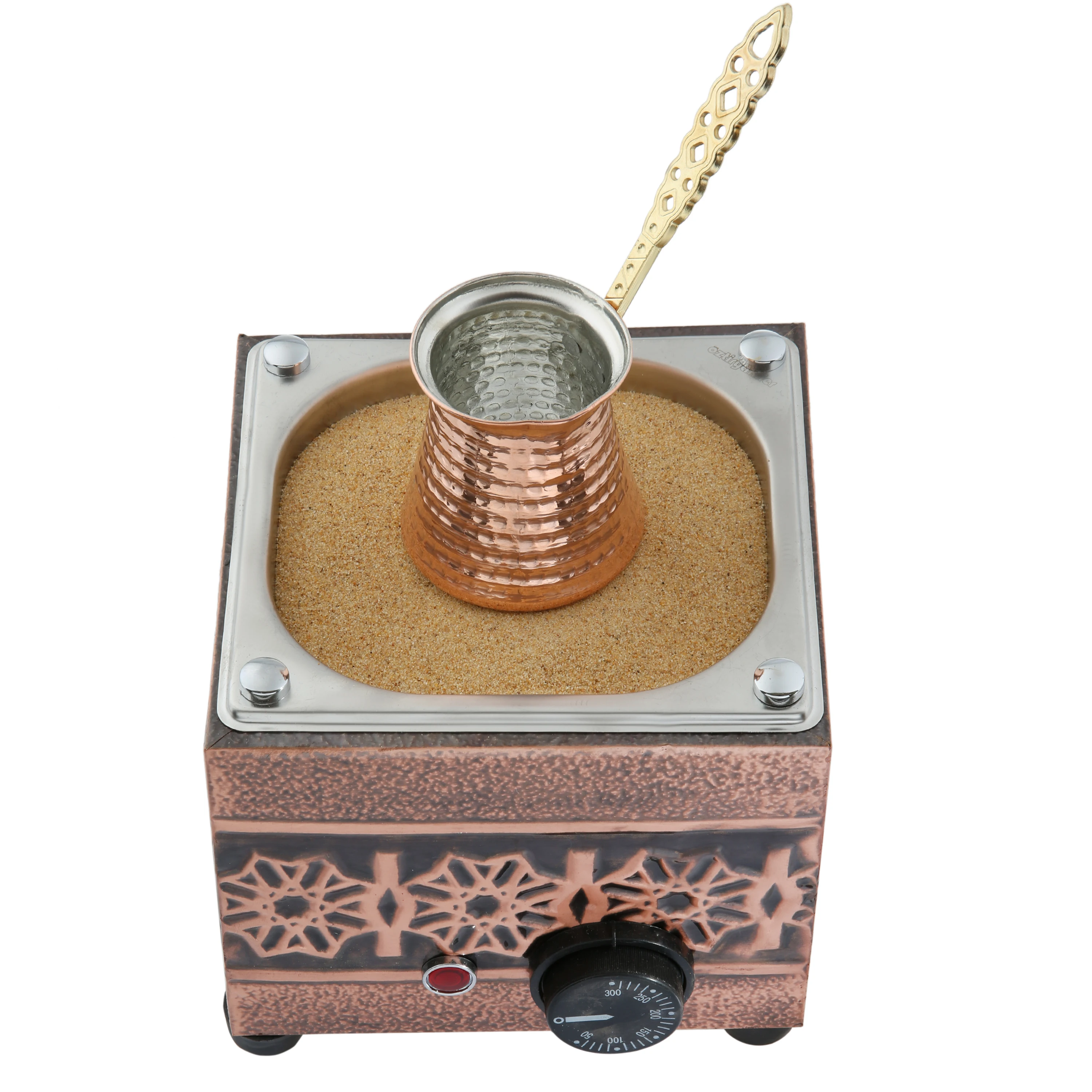 Authentic Turkish Copper Electric Hot Sand Coffee Maker Square Heater Machine 110V - 220V