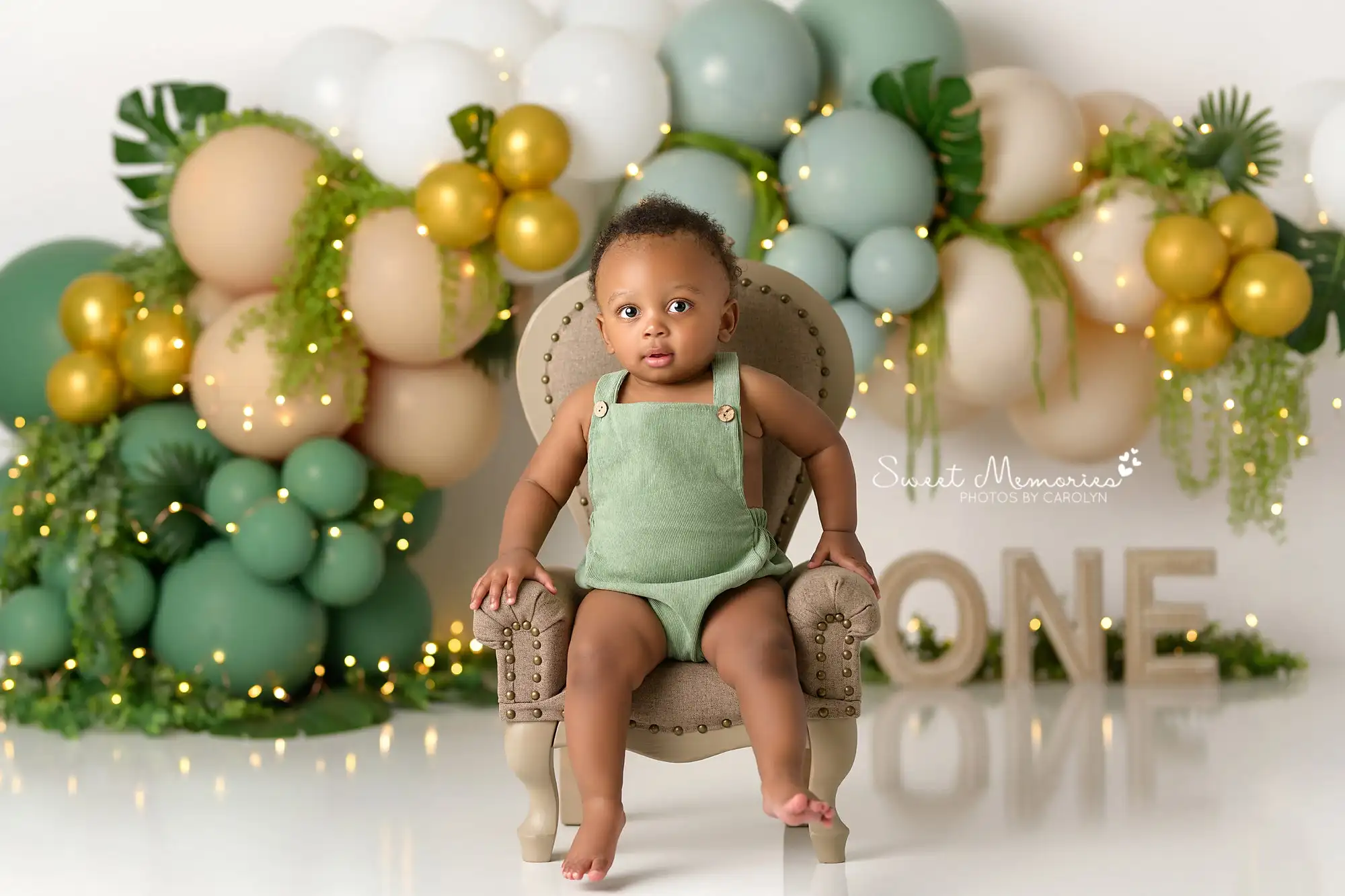 Teal Large ONE Birthday Backdrop Balloon Arch Kids Baby Cake Smash Photography Props Boys 1st Birthday Party Backgrounds