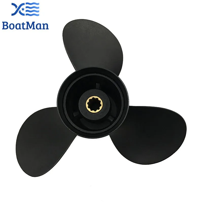 BoatMan 9.5x11 Boat Propeller for Mercury Outboard Motor 25HP 28HP 30HP 10 Tooth Spline 48-896896A40 Aluminum Boat Accessories