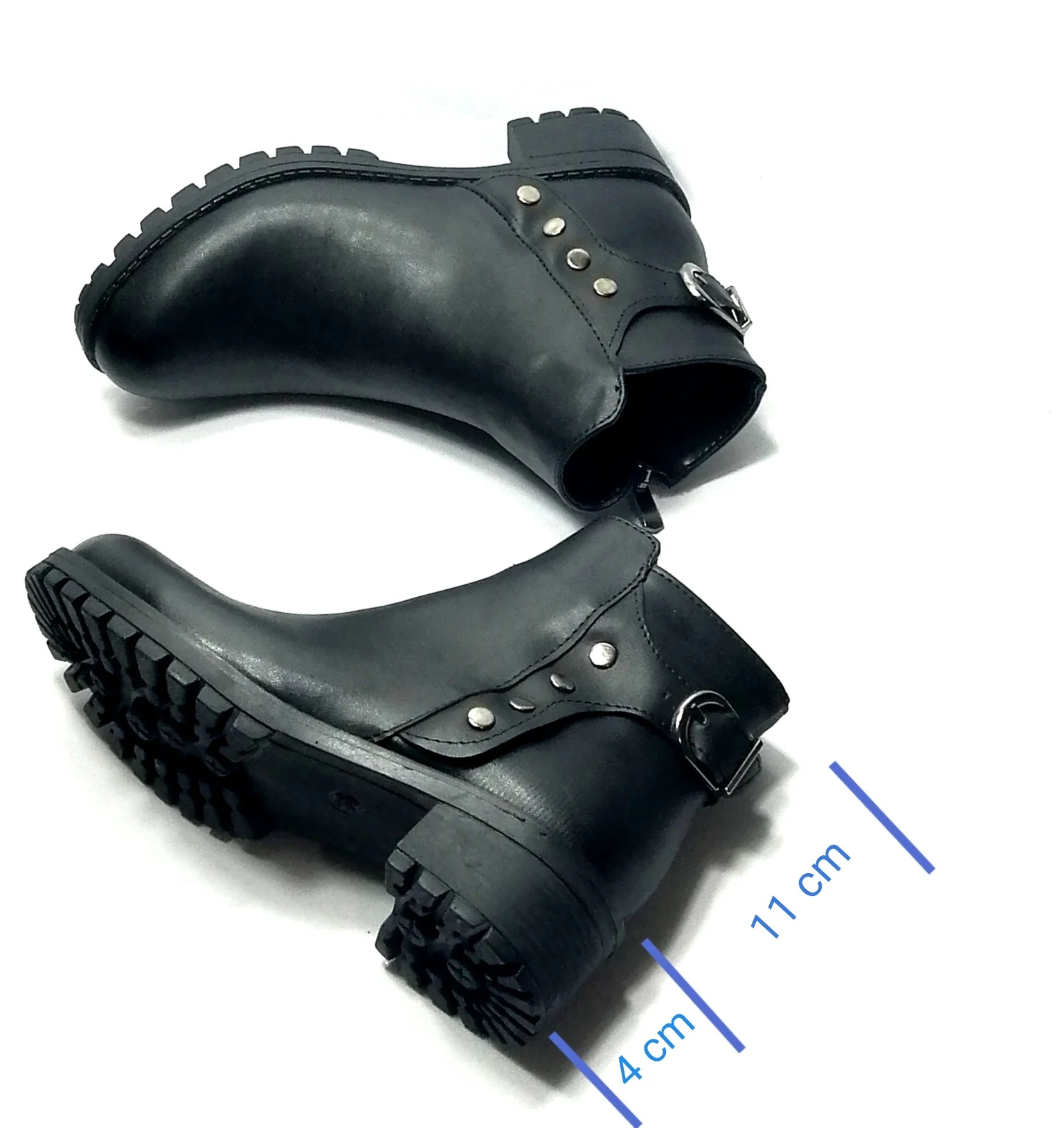 BLACK WOMEN'S SHORT AND THICK HEELED WINTER BOOTS RUBBER SOLE WATER RESISTANT MODERN NEW SEASON OFFICE AND DAILY USE BOOTS image 2