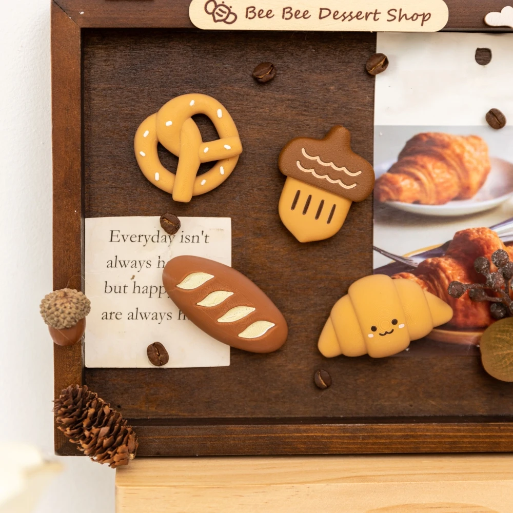 خمر اللوحة الزخرفية رسالة غرفة نوم اللوح الأمامي معلقة DIY المواد مجموعة مجلس الكرتون الخبز الثلاجة المغناطيس هدية