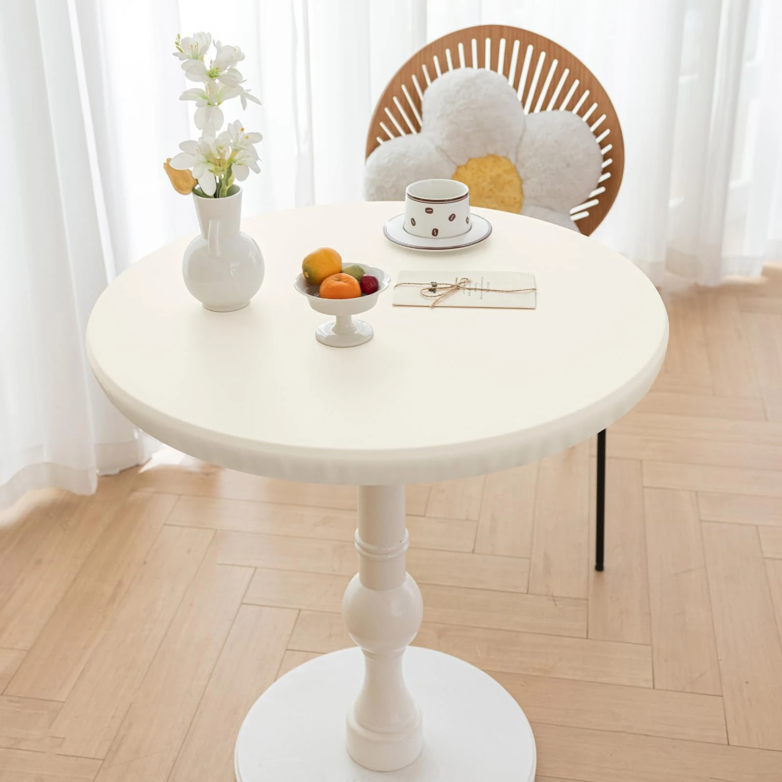 Table Cloth Simple Table Cover for Outdoor Indoor Use Kitchen Wedding Waterproof Elastic Stretch Tablecloth Outdoor