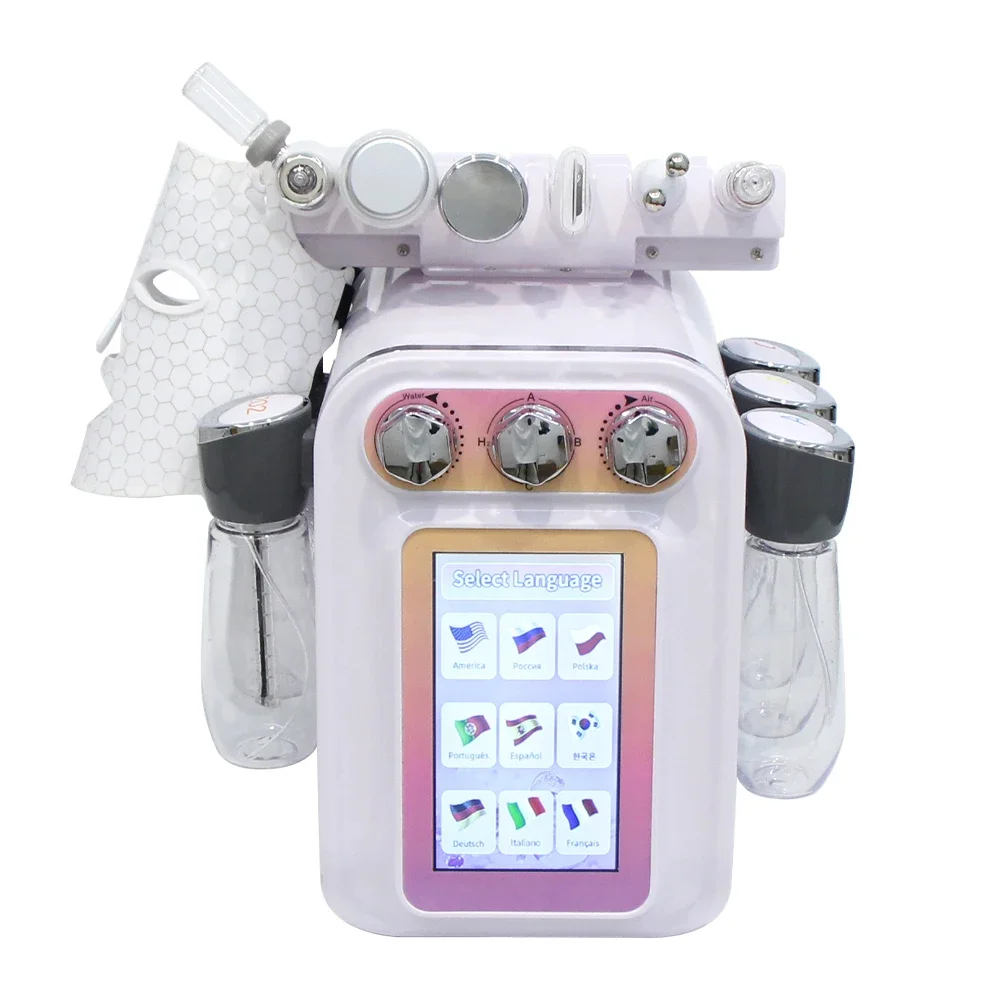 New 7 in 1 H2-O2 Hydro Dermabrasion Machine Facial Deep Cleansing Skin Rejuvenation Oxygen Injection  Beauty Machine for Salon