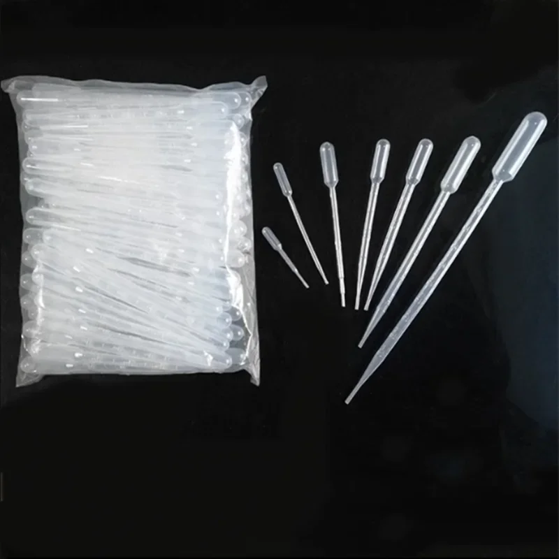 1000 szt. 500 szt. 100 szt. Lab 0,2 ml 0,5 ml 1 ml 2 ml 3 ml 5 ml 10 ml plastikowa pipeta Pasteura z zakraplaczem do eksperymentów szkolnych — zdjęcie produktu 7