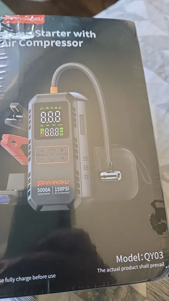 Autoxmatch Paiviroku 5000A 4-in-1 Car Jump Starter with Air Compressor