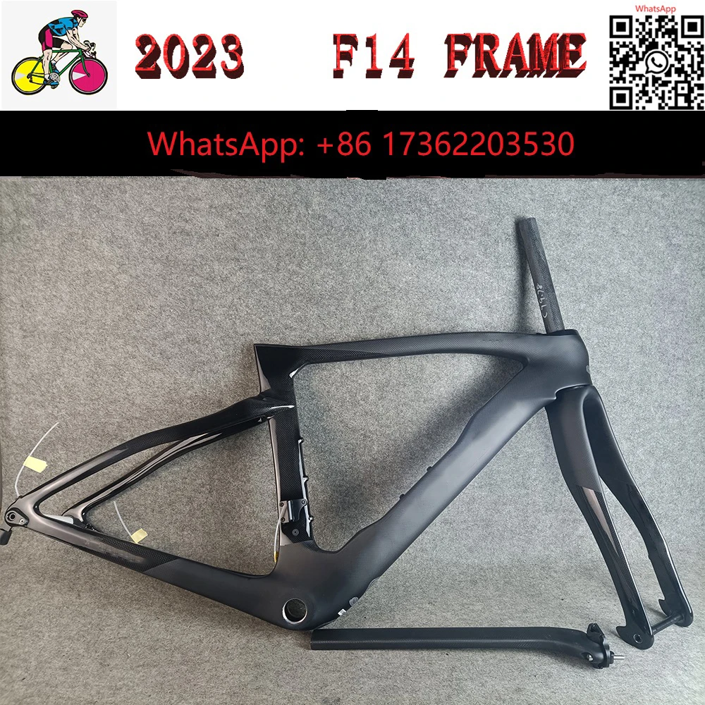 

100 Colors F14 Road Bik Frame T1100 Full Fiber Carbon Road Frames Bike Racing Bicycle Frameset Bicycle Red New Model DPD/UPS