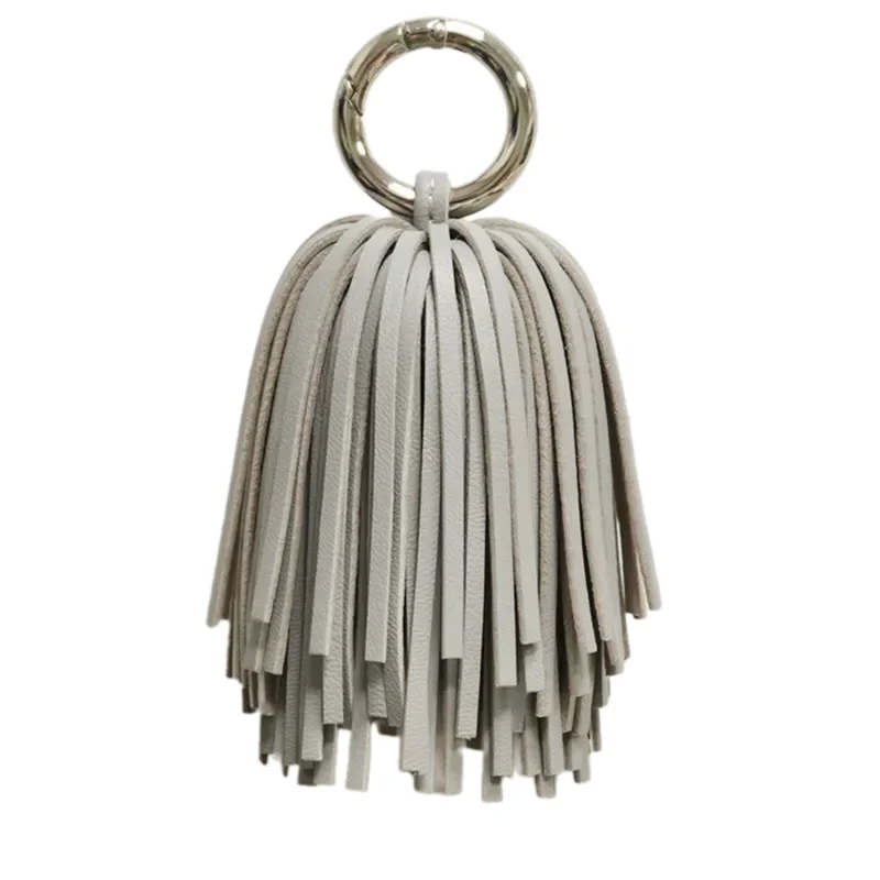 

Handmade Luxury Leather Tassel Keychain Gift for Women Real Leather Keyring Stylist Bag Charm Hnadbag Pendant