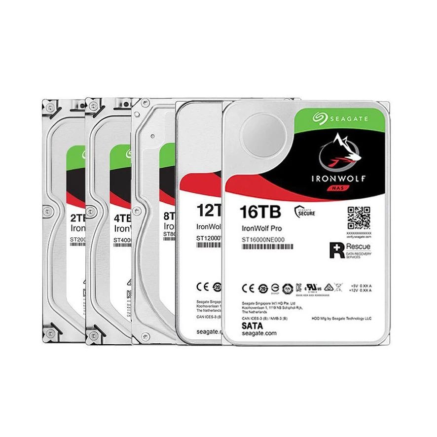 Внутренний жесткий диск Seagate IronWolf Pro, 4 ТБ, 6 Тб, 8 ТБ, 10 ТБ, 12 ТБ, 16 Тб, NAS,RAID Network прилагается служба восстановления хранилища