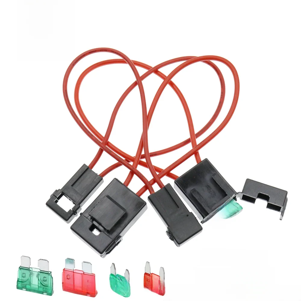 Porte-fusible ATC en fil de cuivre 18/16awg, lame d'alimentation 32V avec petit fusible et lame de voiture 2A 3A 5A 7.5A 10A 15A 20A