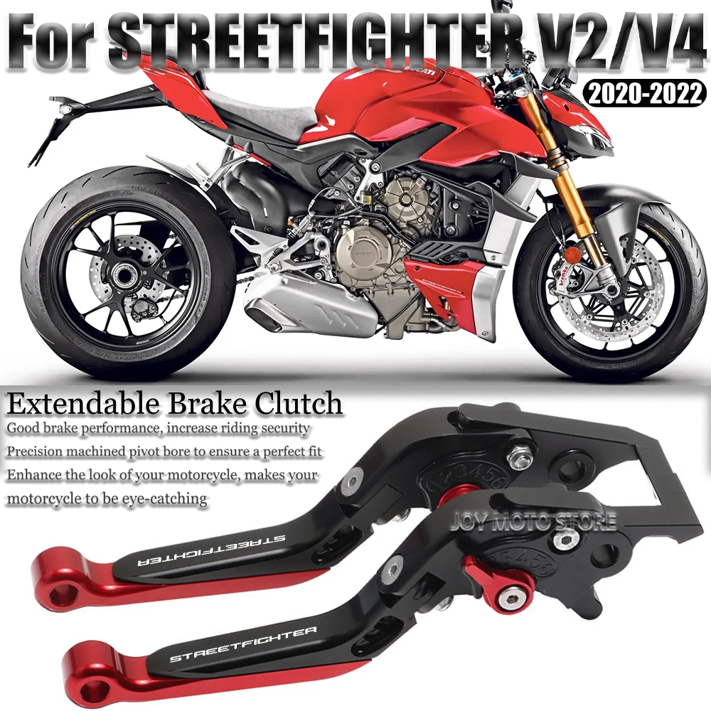 For Ducati Streetfighter v2 v4 2020-2022 Motorcycle Accessories CNC Brake Clutch Levers Adjustable Extendable Handlebar Grips