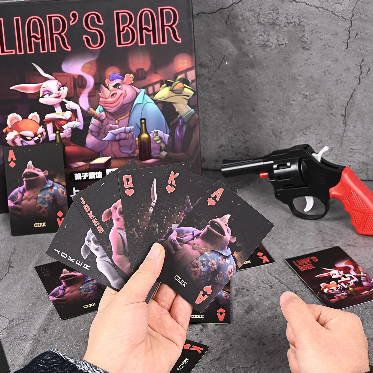 كذاب بار الجدول بطاقة لعبة الذكاء أربعة أشخاص مجلس متعدد اللاعبين المحمولة بطاقة الخصم الاجتماعي الكبار مجلس ألعاب الطاولة