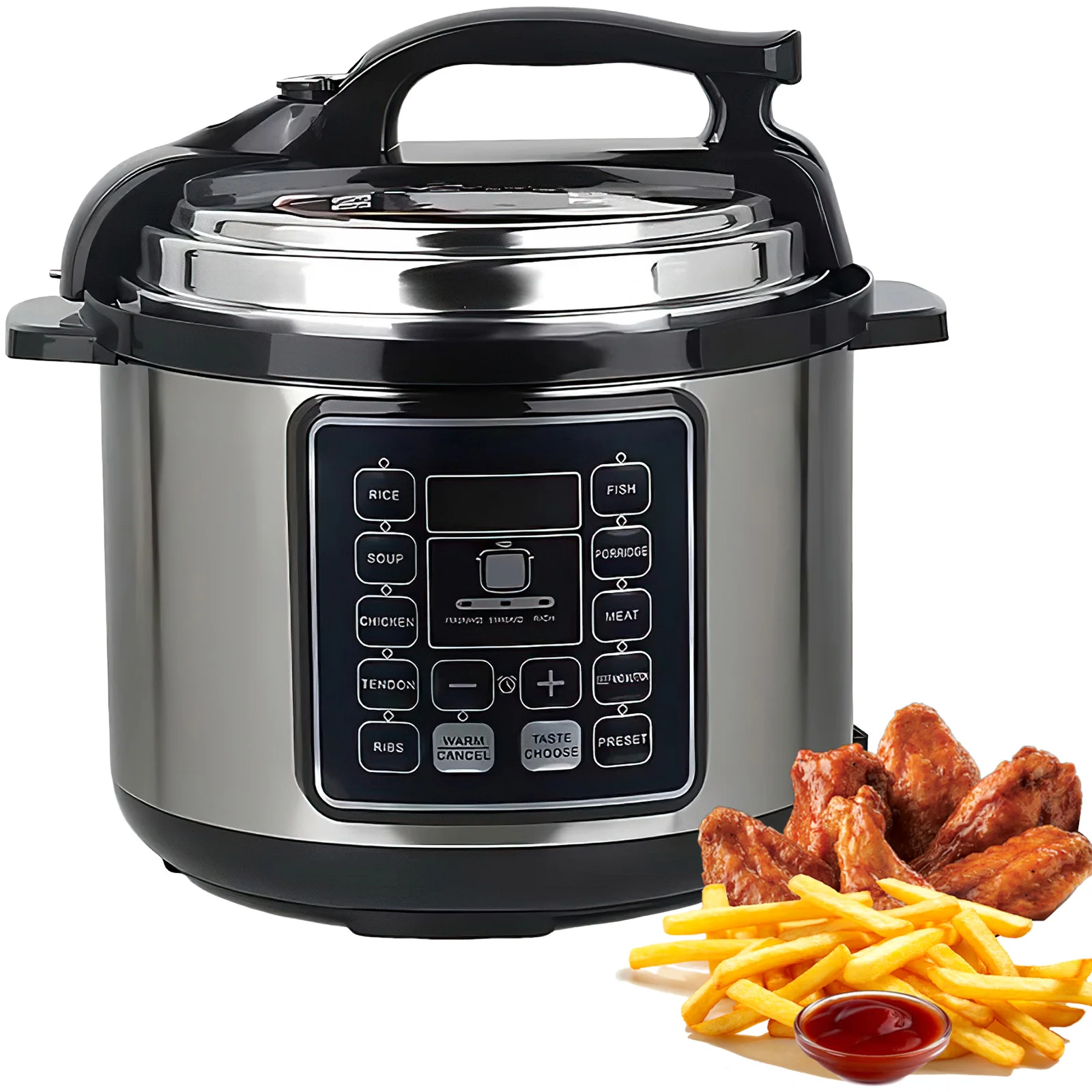 1050W 10-in-1 Multifunktions-Kocher Elektro Schnellkochtopf 6L Multicooker ALS Reiskocher Dampfgarer Crock Pot Tragbar