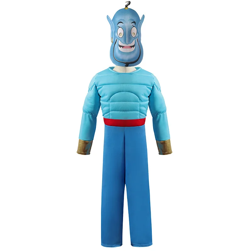 Boys Ababwa Prince Aladdin Costume Kids Fairy Tale Suit With Genie Lamp Toddler Street Rat Halloween Cosplay Child Genie Costume