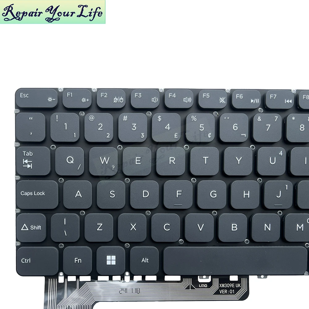 Klawiatura PT-BR Brazylia Brazuelska do Positivo Vision C14 XM309E Notebook Klawiatury/Teclado Bez Podświetlenia Czarne/Szare Klawisze — zdjęcie produktu 5