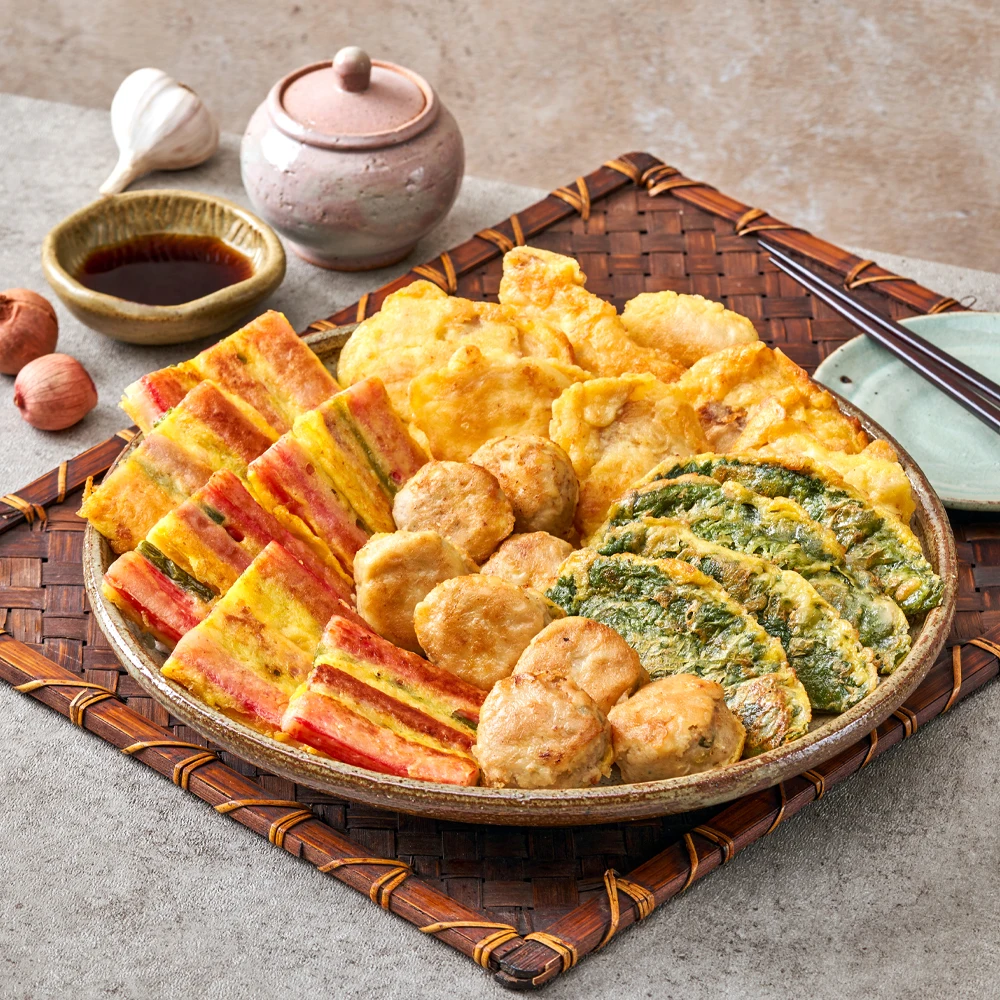 4 kinds of Korean-style hand-made assorted meals 1kg Donggrang-Dingdong Taejeon Sesame Leaf Skewers