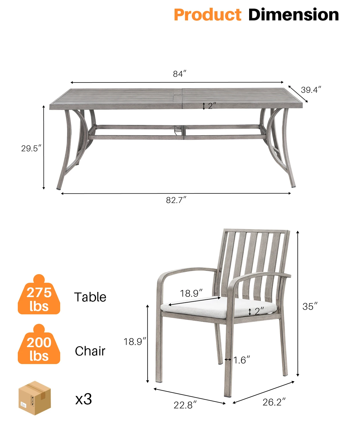 طقم طعام فناء مكون من 9 قطع من SeeHill، طاولة ألومنيوم مع 8 كراسي ووسائد، فتحة مظلة، سطح السفينة، الحديقة، الفناء الخلفي، بلوط محدود