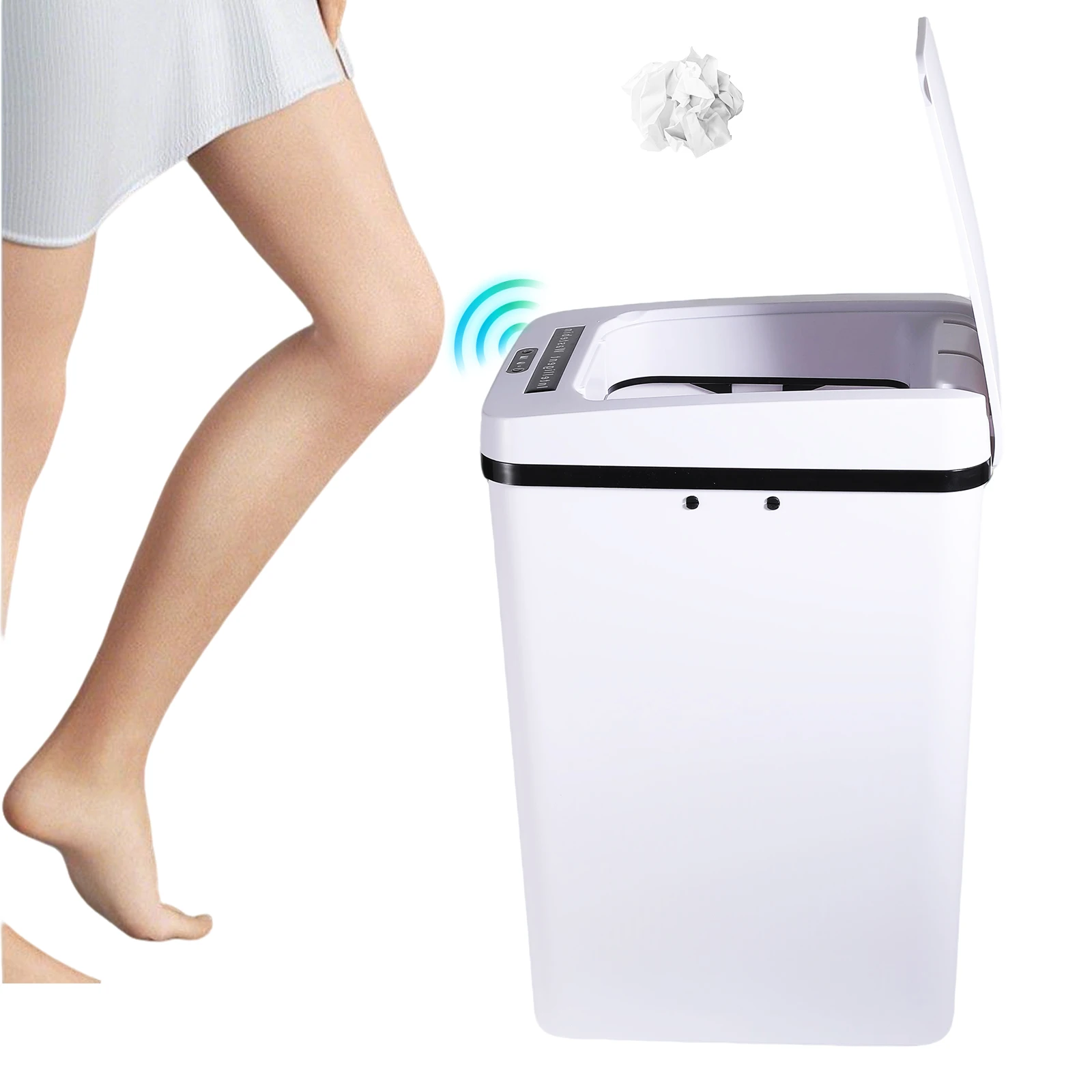 35L Wiederaufladbarer Intelligenter Sensor-Mülleimer mit Berührungsloser Automatischer Schließfunktion für Badezimmer, Haus, Büro, Großer Medizinischer Abfalleimer