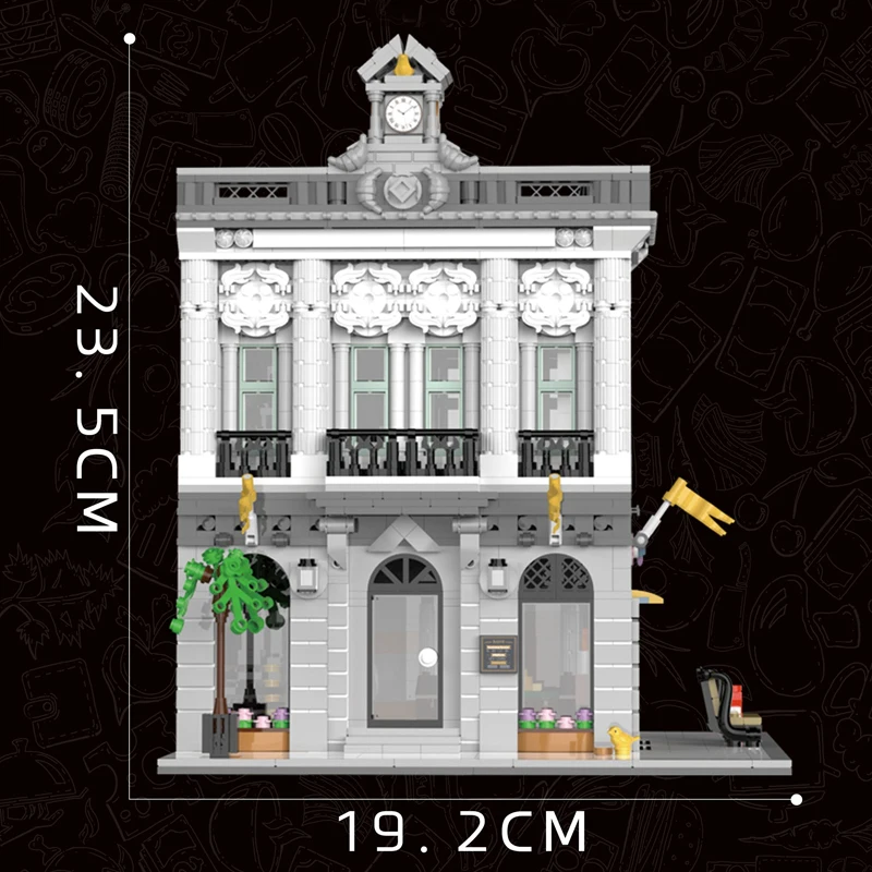 2080 قطعة بنك الطوب الصغير وحدات المباني مجموعات المباني المنزلية ، مدينة العمارة وحدات بنة التجمع أطقم منمذجة اللعب #2