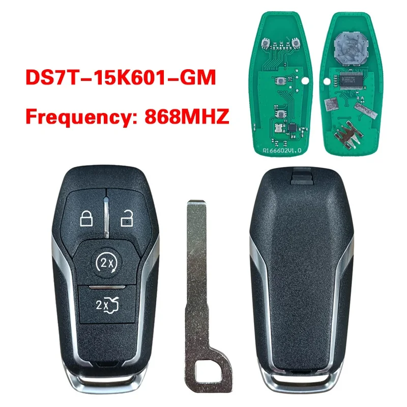 

CN018070 Aftermarket 4 Buttons Smart Remote Key FCC DS7T-15K601-GM 49 Chip 868MHz For Edge Fusion SE SEDAN Explorer 2013-2017