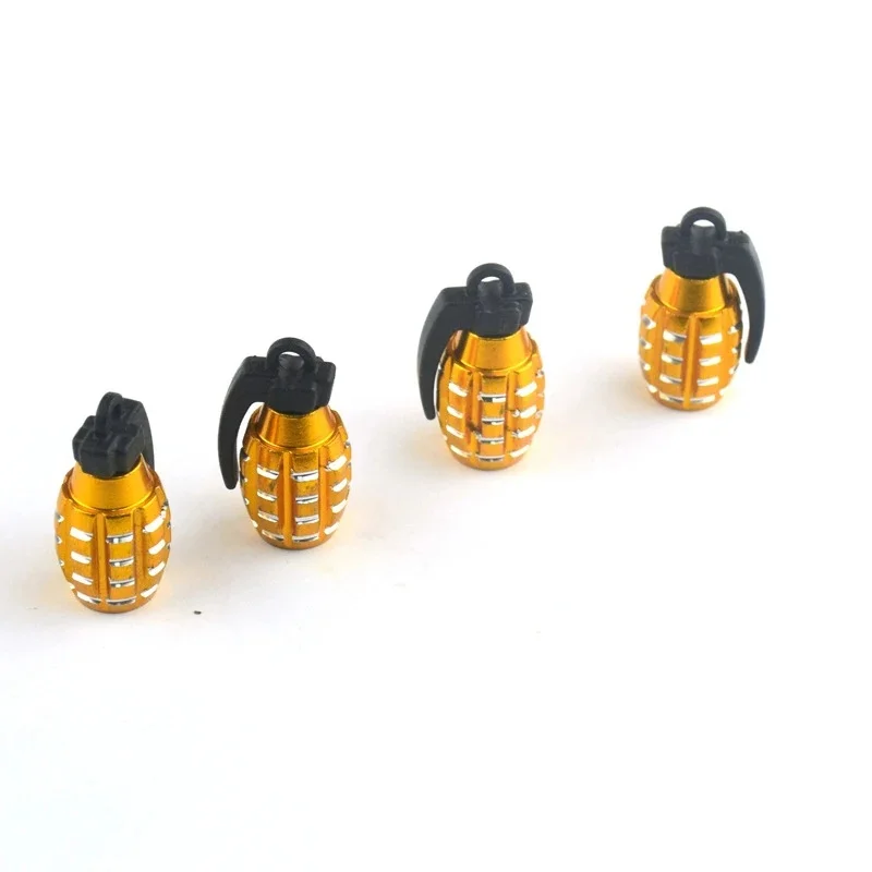 AliExpress 4pcs Aluminum Alloy Car Tire Valve Cap Grenade Tyre Valve Stem Cover Air Dust Cap Tire Valve Truck Bike Wheel Rim Valve Stem Cap