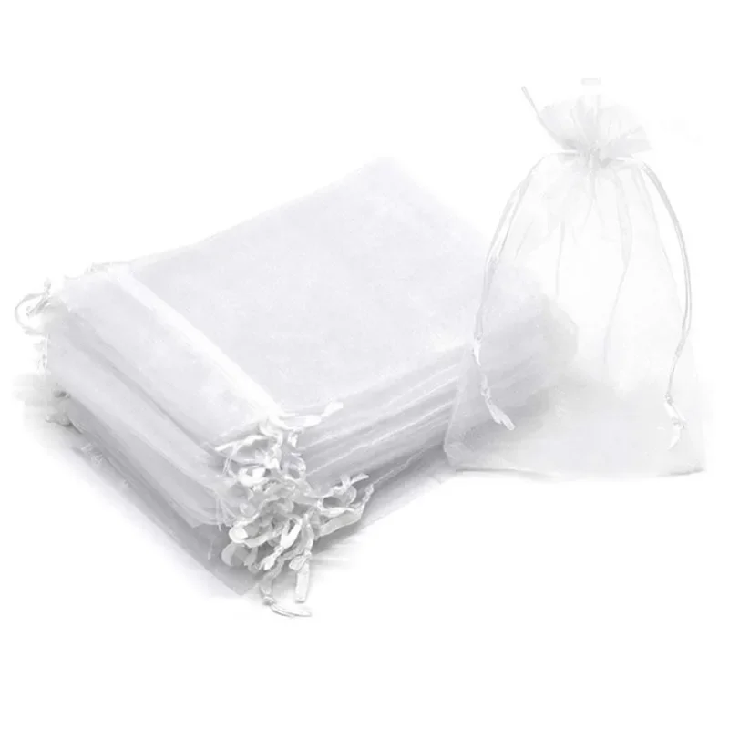20 pçs sacos de malha com cordão embalagem natal doces jóias cosméticos bolso de casamento saco de