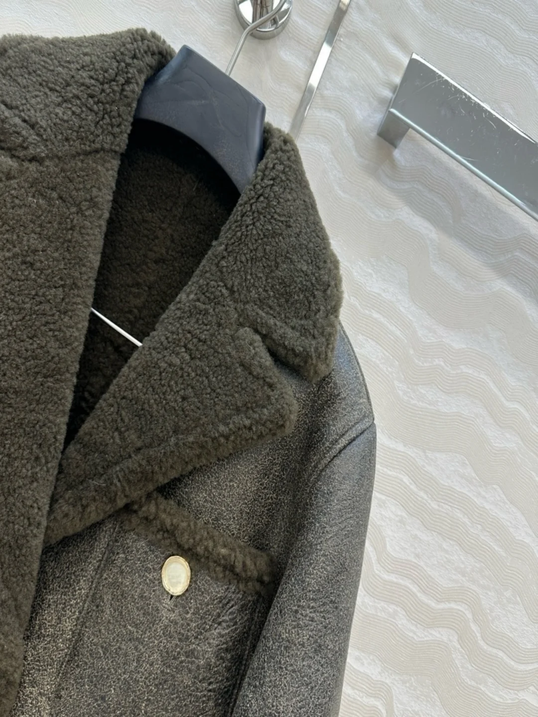 سترة قصيرة للنساء، معطف طيار عتيق، سترة من جلد الخراف المتعثرة، شيرلينغ تركي ممتاز