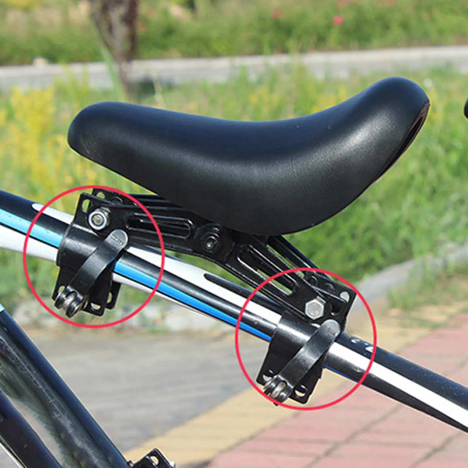 

Mountain Bicycle Kids Bike Seat with Handlebar and Pedal Accessory for Children,Sporting Goods Child Seats Black