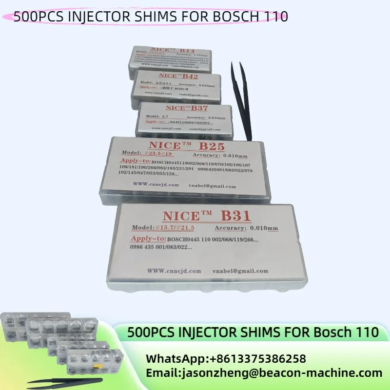 

500 PCS Common Rail Diesel Injector Valve Adjusting Shims Gasket Washer for Bosch 0445110