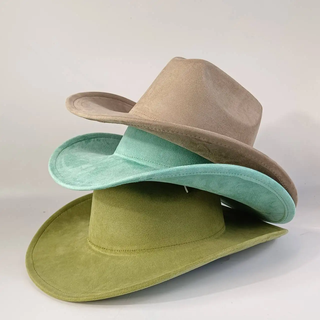 

western Premium suede cowboy hat stylish men's and women's fedora Suede Panama hat perfect for outdoor festive activitieswestern