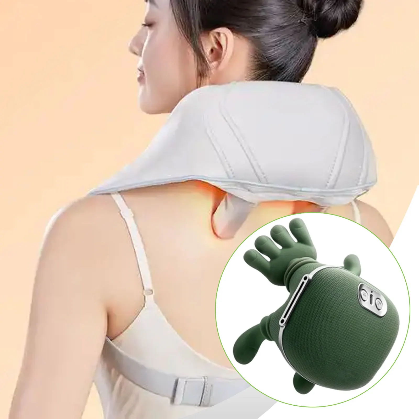 

Electric Neck Massager Deep Tissue Shiatsu Shoulder Back Cervical Massage Machine Bionic Heated Fatigue Relief muscle massagers