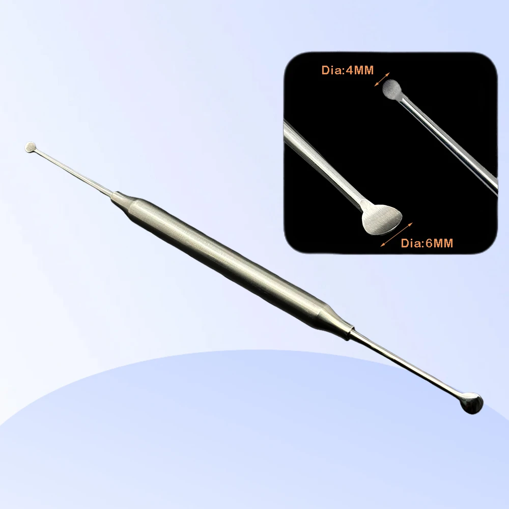 Dental Double Ends Implant Surgial Excavator Spoon Oral Care Restorative Cavity Tool Round Tip Dentist Surgial Tools