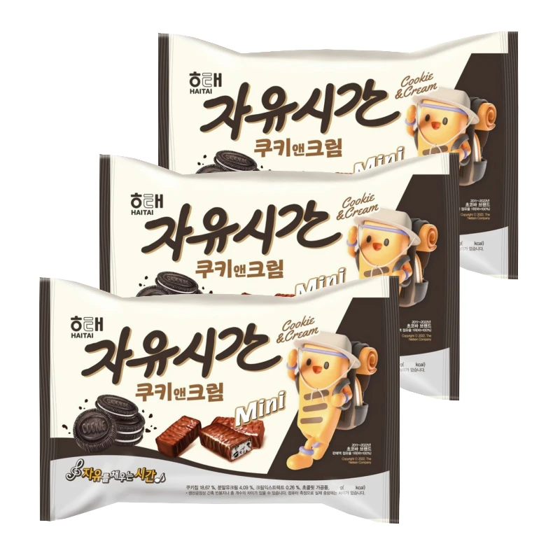 해태 자유시간 미니 쿠키앤크림 400g x 3개
