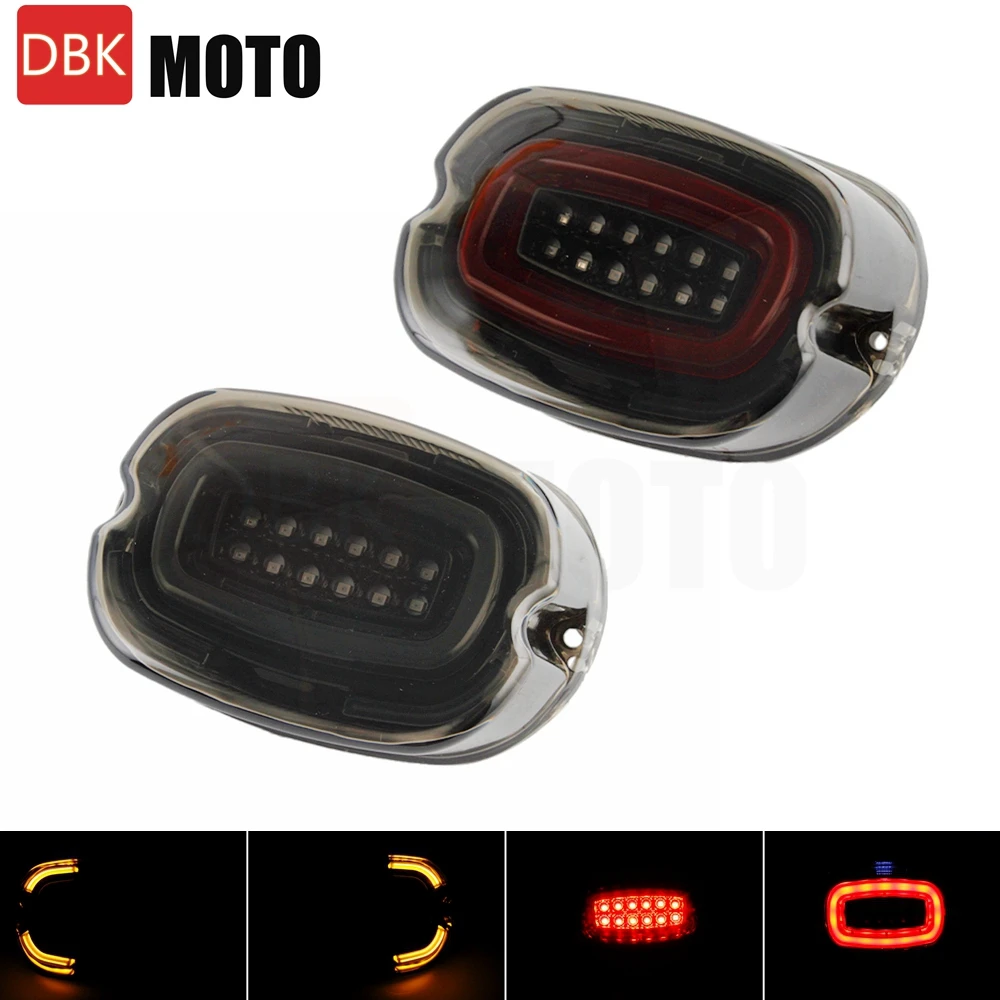 Tail Light Brake LED Integrated Turn Signals For Harley Fatboy Sportster Dyna Road King Glides Fatboy Xl 883 1200 Rear Taillight