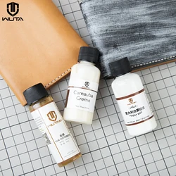 WUTA 1x30ml Leather Surface Treatment Agent Tan-Kote Leather Dye Protective Wax Finish Carnauba Creme White Foggy Waxed Coating