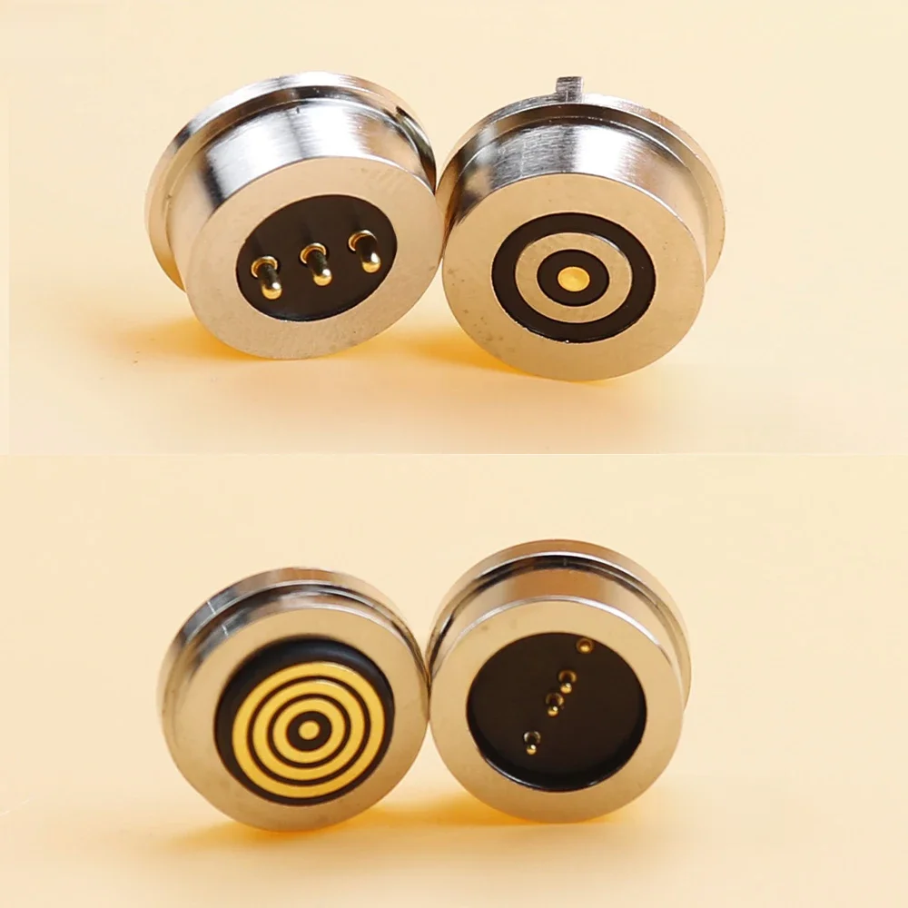 3-Pin 4-Pin Wasserdichter Magnetischer Pogo-Pin-Steckverbinder Federkontakt Stecker Buchse 360° °   Blindes Saugladegerät mit DC-Signalübertragung zum Aufladen