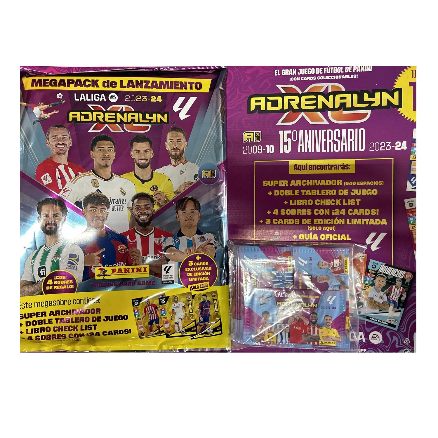 Archivador y 29 Sobres Adrenalyn XL 2023/24 de la Liga EA Sportsl - Coleccionables Oficial de Panini - (LEED DESCRIPCIÓN PARA MAS INFORMACIÓN SOBRE