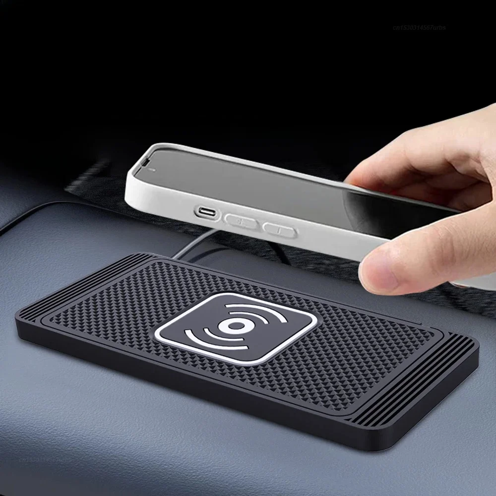 Auto-Wireless-Ladegerät für iPhone 16 15 15 Pro Max 14 13 12 X Samsung S24 S23 Wireless-Autoladegerät Silikon-Pad-Ständer Schnellladegerät
