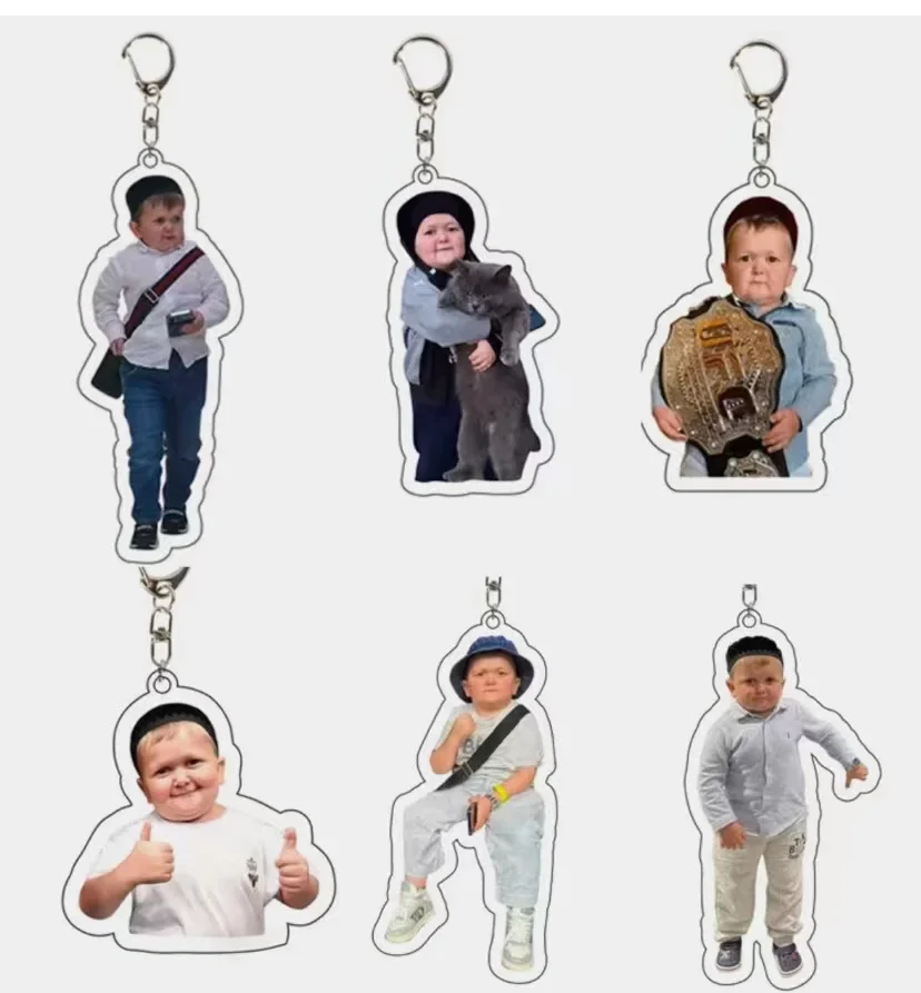 Porte-clés Hasbulla Magomedov Meme pour hommes et femmes, porte-clés Khabib Hasby, porte-clés pendentif figurine, accessoires porte-clés, cadeau GérJewelry