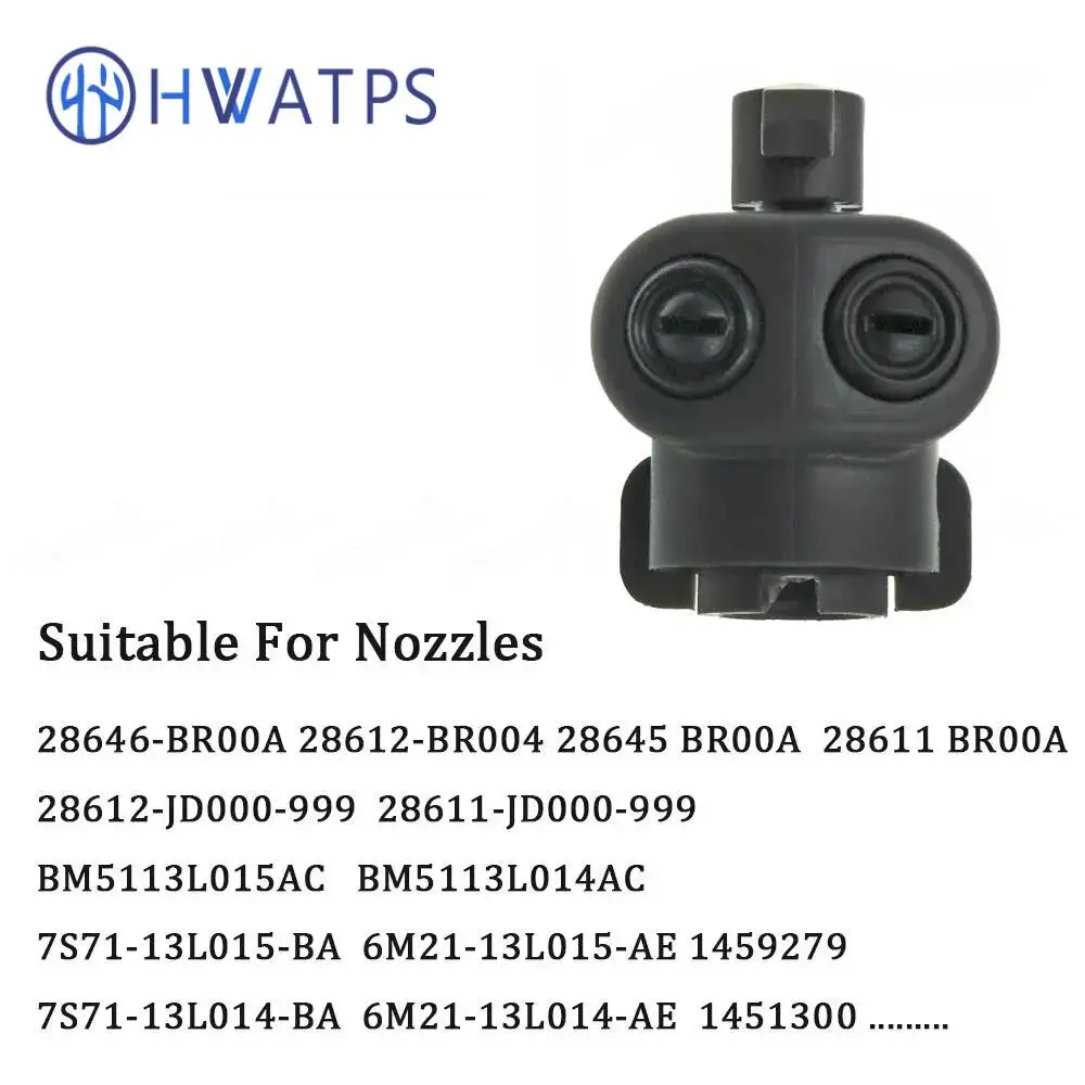 Boquilla de pulverización para limpieza de faros delanteros, boquilla de chorro para Nissan Qashqai Navara Ford Mondeo Focus s-max Galaxy, 28611JD000 28646BR00A, 1 o 2 unidades