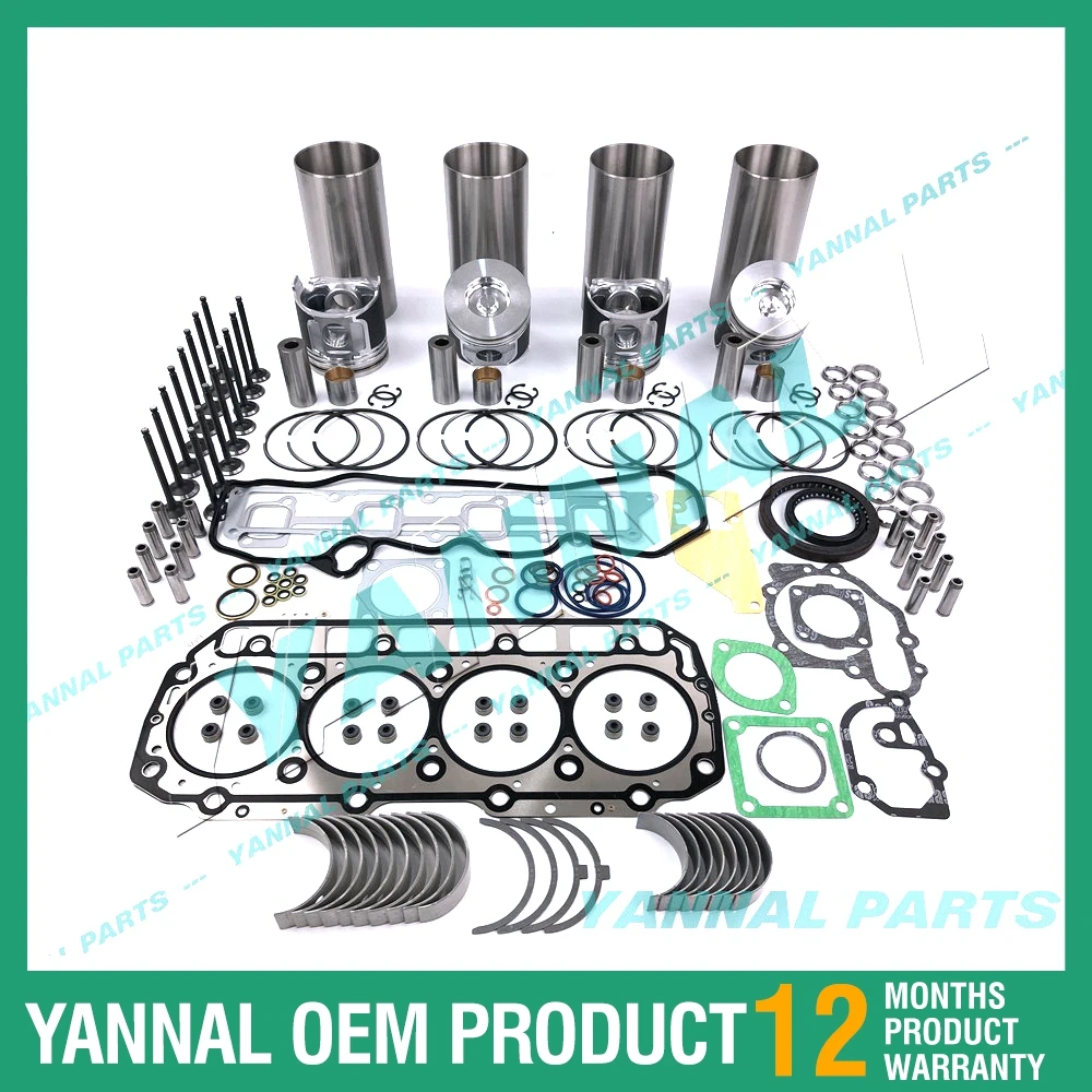 For Komatsu WA90-3 WA90-5 WB70A-1 PC75R-2 PW75R-2 4TNV98 Overhaul Rebuild Kit