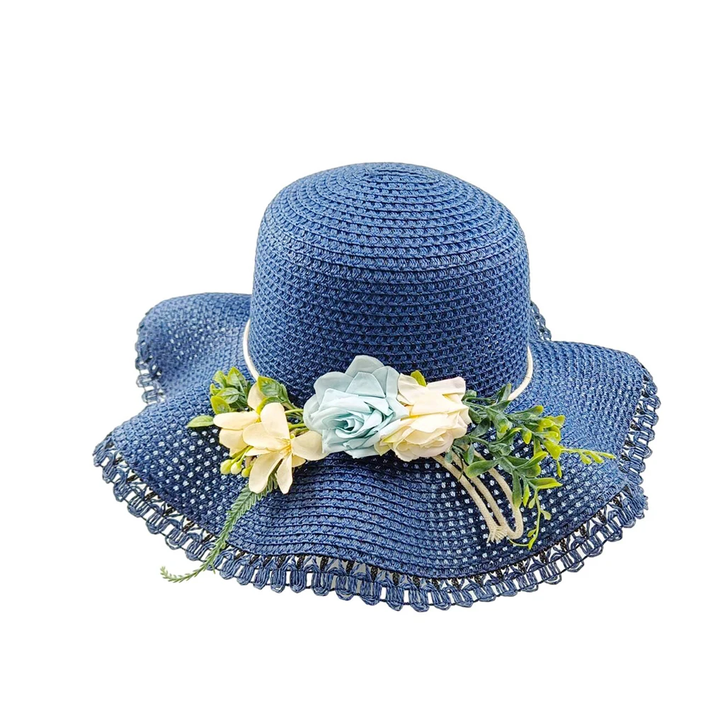 Straw clearance outing small fresh bow shading and sun protection straw hat