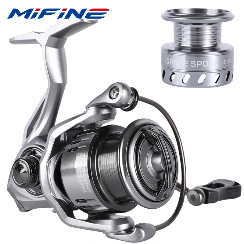 MIFINE TOURMENT-Fishing Reel, 8kg Max Drag, 800-4000 Series, 5.1:1, Saltwater, Freshwater, 6 + 1BB, Bass Wheel