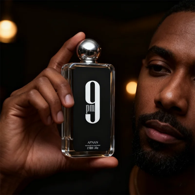 Afnan 9 PM For Men Eau De Parfum 3.4 Fl Oz |   Długotrwały orientalny zapach wanili i bursztynu |   Prezent dla mężczyzny: perfumy premium