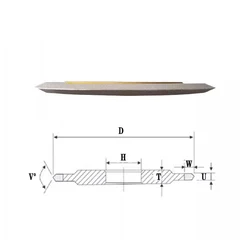 Double Sided SDC Brazing Diamond Grinding Wheel Sharpener Disc for Carbide Metal Tungsten Steel Milling Cutter Tool