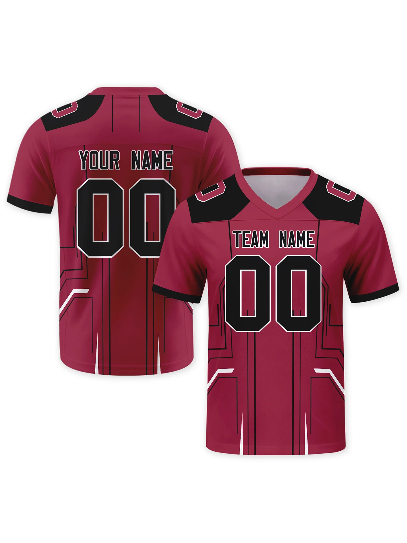 

Custom Football Shirt for Men Women Kids Youth Personalized Printed/Stitched Team Name Number Football Jersey Football Fan