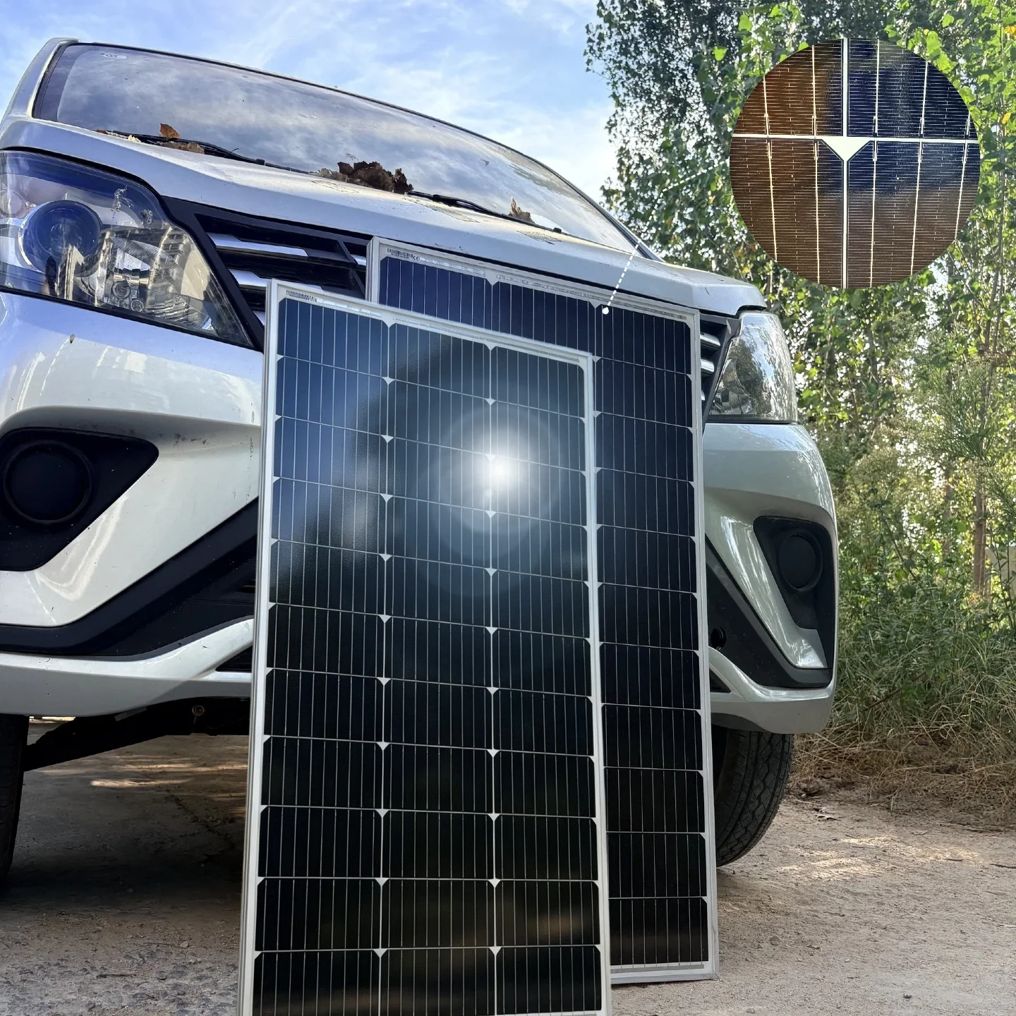 100W & 200W Monokristalline Solarmodule, Hohe Umwandlungseffizienz, IP67 Wasserdicht und Wetterbeständig, Gehärtete Glasplatten, Photovoltaik-Module für Haushaltsbeleuchtung, Wohnmobile und
