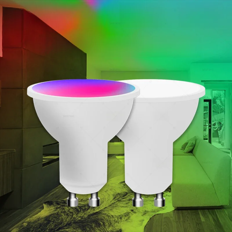 Żarówki LED GU10 Zigbee Wifi inteligentna żarówka LED RGB CW WW możliwość przyciemniania reflektor współpracuje z Alexa Google Yandex Smartthings — zdjęcie 2