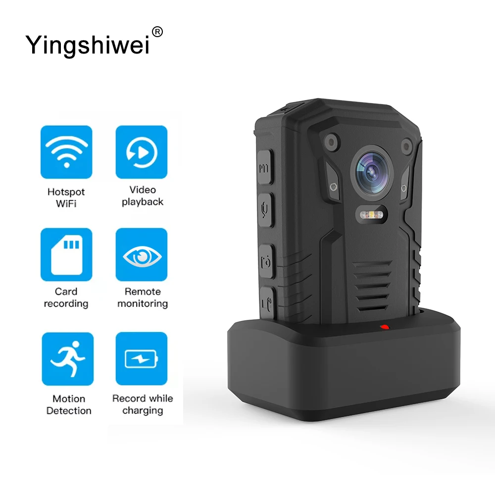 

Yingshiwei A4 Smart Platform 1080P HD WiFi Intelligent Live Streaming Mini Bodycam Video Recording Portable 4G Body Worn Camera