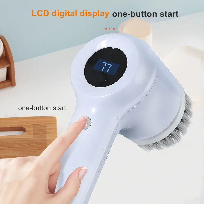 Multi-functional Electric Cleaning Brush for Kitchen and Bathroom - Wireless Handheld Power Scrubber for Dishes, and Pans