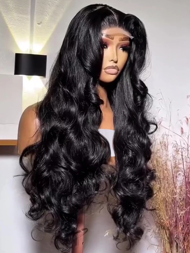 30 40 Inch Bazilian Body Wave 13x6 Transparent Lace Frontal Wig Human Hair 5x5 Glueless Closure water wave 13x4 Lace Front Wigs